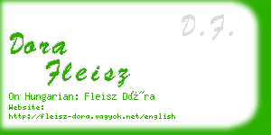 dora fleisz business card